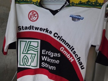 Verkaufen mit Online-Zahlungen: Epc crimmitschau Fan Trikot mit unterschriften 2000
