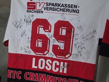 Verkaufen mit Online-Zahlungen: Epc crimmitschau Fan Trikot mit unterschriften 2000