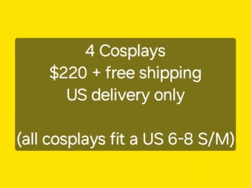 Selling with online payment: 4 Cosplays