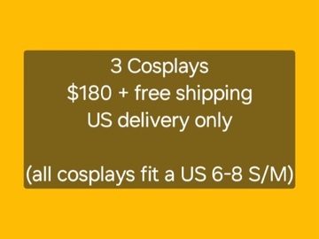 Selling with online payment: 3 Cosplays