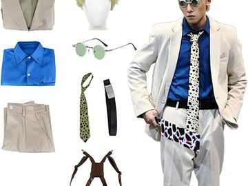 Selling with online payment: Kento Nanami Jujutsu Kaisen Costume+Wig+Shoes [L]