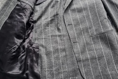 Selling with online payment: Elmhurst Mid Gray Wide Chalkstripe Alpaca and Wool 