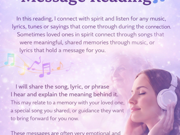 Selling: Spirit song message reading - from your loved ones ❤️