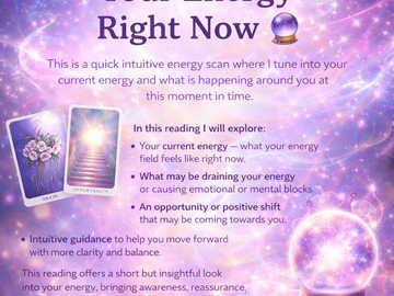 Selling: A snap shot of your energy right now!  ❤️