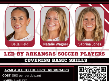 Oferta: University of Arkansas x Fayetteville Parks Soccer Clinic