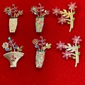 Bulk Lots: 25 pcs-Swarovski Rhinestone Pins- Asst. Styles- $3.99 each