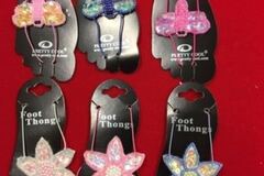 Bulk Lots: 300 pcs-- Sequin Foot Thongs-- $ .33 pcs!