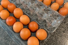 Selling with In-person Payment: Dark brown, non fertile chicken table eggs 