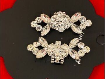 Bulk Lots: 40 pairs-- Rhinestone Shoe Clips-- $2.50 pair-- $20.00 Retail