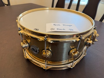 Selling with online payment: DW 6.5x14" Bell Brass with Gold Hardware - MINT