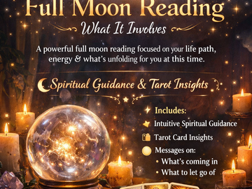 Selling:   Full Moon Reading – let’s find out! 