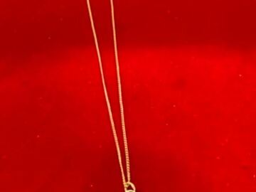 Bulk Lots: 24 pcs-Sterling Silver Vermeil Heart Pendant-18" chain-$6.99 ea