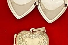 Bulk Lots: 16 pcs--Genuine Sterling Silver Heart Locket Jewelry--$8.00 each!