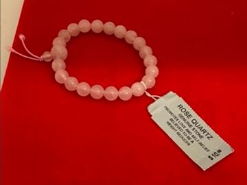 Bulk Lots: 50 pcs-Genuine 8mm Rose Quartz Bracelet-$10 retail-$1.99 pcs
