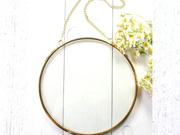 Bulk Lots: Lot of 42 Hanging Glass Frames – 7.8" Round Double Pane