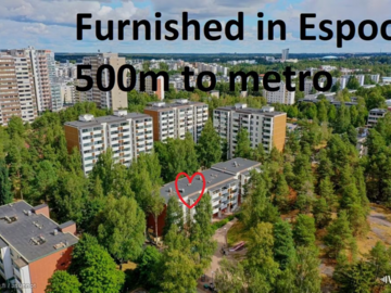 Renting out: furnished room in Espoo, bills covered, April 10. 2026