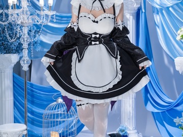 Selling with online payment: Rem re:0 Full set costume+styled wig