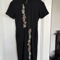 Selling: Black dress with embriodered flowers