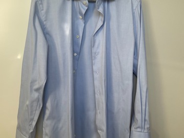 Selling with online payment: [EU][NO US TAX] NWOT Cavour Sartoria blue oxford shirt, 15.75