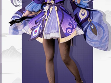 Selling with online payment: Keqing Genshin Impact Cosplay UWOWO 3XL Full Set + Wig