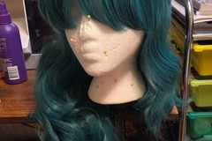 Selling with online payment: EpicCosplay Hestia Emerald Green Sailor Neptune Cosplag Wig