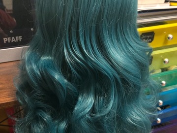 Selling with online payment: EpicCosplay Hestia Emerald Green Sailor Neptune Cosplag Wig