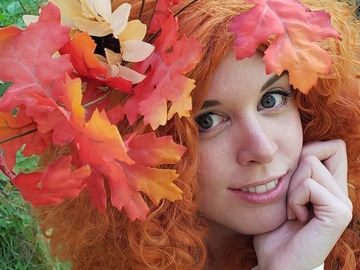 Selling with online payment: Merida Curly Orange Wig