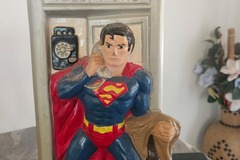 Selling with online payment: Vintage Cal original ceramic Superman cookie jar base decor USA