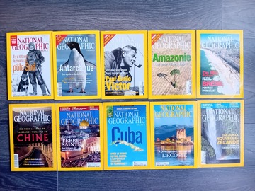 Vente: 10 numéros anciens du magazine NATIONAL GEOGRAPHIC