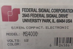 Selling with online payment: NEW Federal Signal MS4000 Compact 100W Electronic Siren Controlle