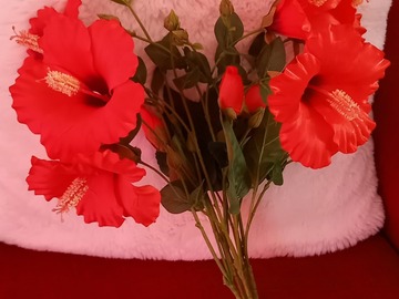 Vente: LOT DE 6 HIBISCUS ARTIFICIELS