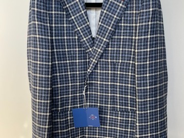 Selling with online payment: [EU][NO US TAX] NWT Suitsupply blue checked Jort jacket, size 36R
