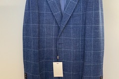 Selling with online payment: [EU][NO US TAX] NWT Suitsupply blue windowpane jacket, size 38R