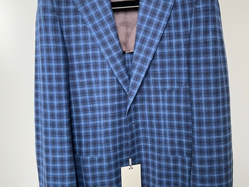 Selling with online payment: [EU][NO US TAX] NWT Suitsupply blue check jacket, size 38R