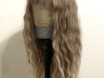 Selling with online payment: Long Ash Blonde Wig + Long Blue Wig set
