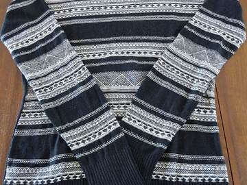 Vente: PULL LEGER NOIR ET BLANC