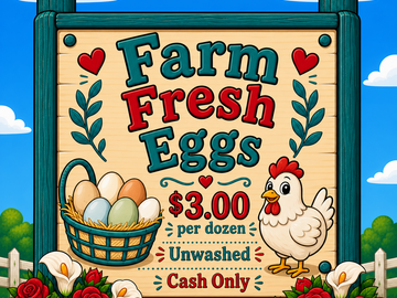 Selling with In-person Payment: Farm Fresh Eggs