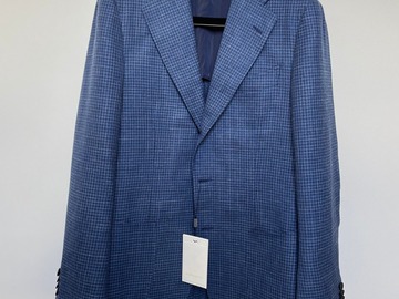 Selling with online payment: [EU][NO US TAX] NWT Suitsupply mid blue houndstooth jacket, 38R