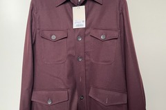 Selling with online payment: [EU][NO US TAX] NWT Suitsupply burgundy flannel shirt jacket, 38R
