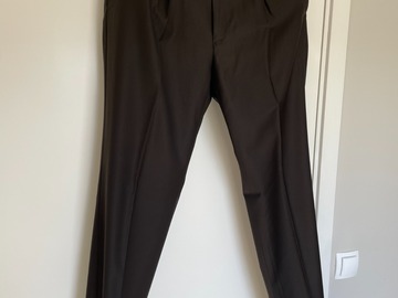 Selling with online payment: [EU][NO US TAX] NWT Cavour dark brown wool gabardine pants, w34