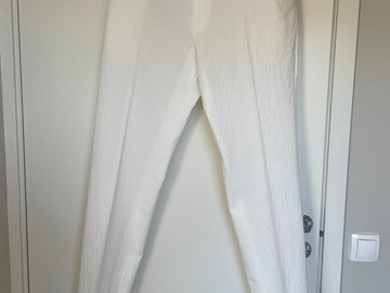 Selling with online payment: [EU][NO US TAX] NWT Cavour white seersucker trousers, size w34