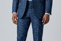 Selling with online payment: Custom made Navy Patterned Suit– Excellent Condition 