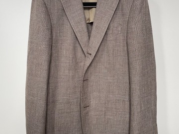 Selling with online payment: [EU][NO US TAX] NWT Lardini brown glen check jacket, size 38R