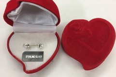 Bulk Lots: 40 prs-Genuine Sterling Silver Earrings-Gift Box-$2.49