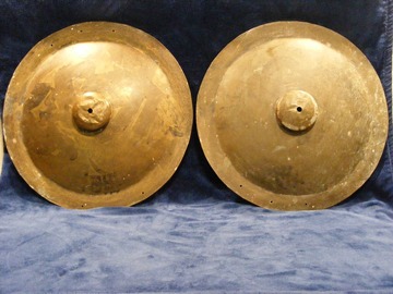 Selling with online payment: Matched pair of 16" Japanese antique cymbals