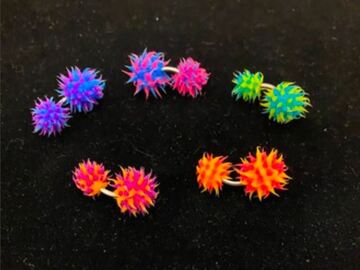 Bulk Lots: 100 pcs--Belly Charms--Asst. Fuzzy Balls Jewelry--$0.99 pcs!