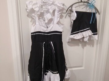 Selling with online payment: Re Zero Rem/Ram dress+hair clip+Ram wig set