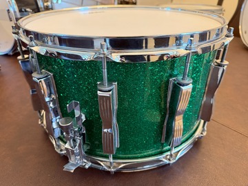 Selling with online payment: LUDWIG 8x14" Coliseum Snare Drum in green sparkle