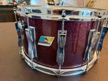 Selling with online payment: LUDWIG* Coliseum Snare Drum 8x15" in Delmar Merlot Sparkle