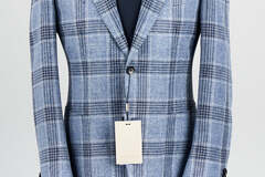 Selling with online payment: [EU][NO US TAX] NWT Suitsupply medium blue checked jacket, 38R